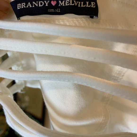 Brandy Melville caged bralette white NWOT sz Small - Picture 4 of 6